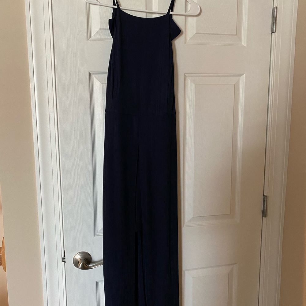Ladies navy blue high low dress